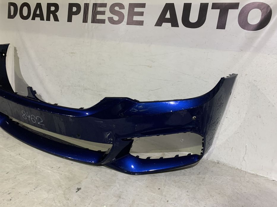Bara fata BMW Seria 5, G30/G31, M-Sport, 2016, 2017, 2018, 2019, 2020, cod origine OE 51118064928, cu gauri pentru senzori de parcare.