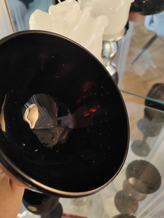 Fidenza Italy купички за сладолед обсидианово Италианско стъкло