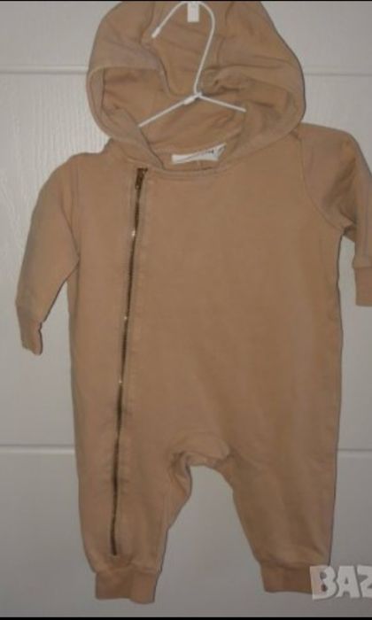 Бебешки гащеризон с качулка
унисекс, подходящ за момче и момиче
 цвя