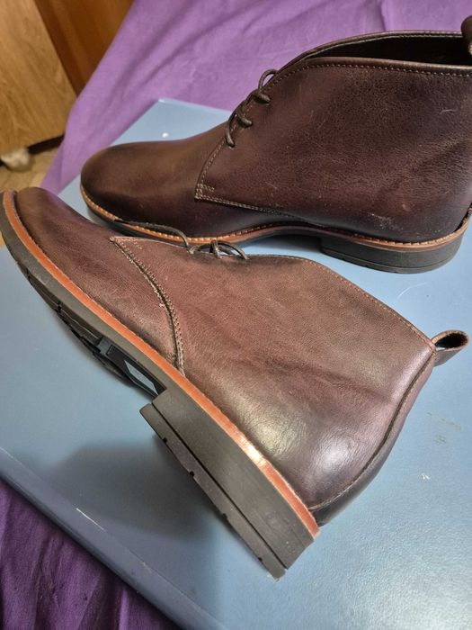 VANDUTE !  Ghete barbatesti, Omnio Atelier, piele naturala, noi, 46