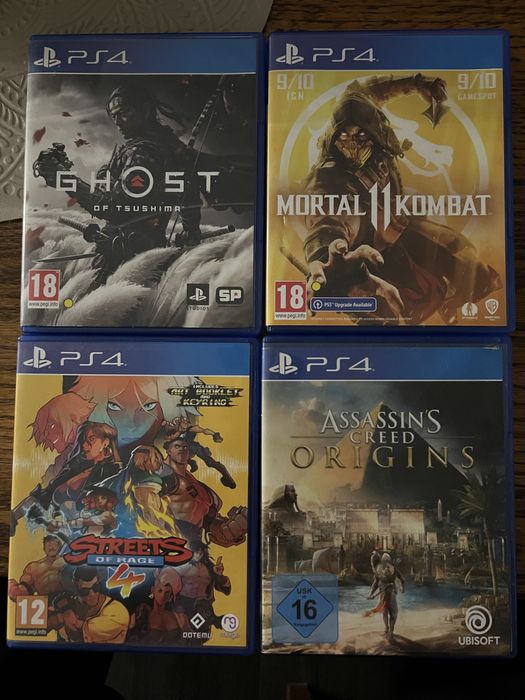 Игра Ghost, Assassins Creed Origins, Mortal Kombat 11  за PS4