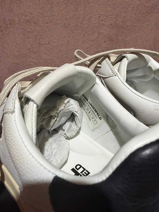 Pantofi sport Karl Lagerfeld Krew - piele, alb/bej, mărimea 40