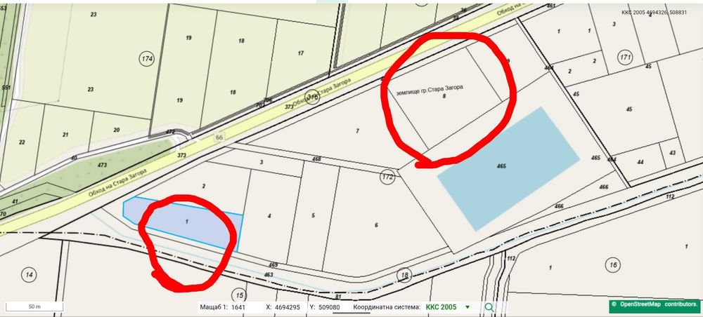 Парцел - от собственик Стара Загора- околовръстно шосе- имот 172001