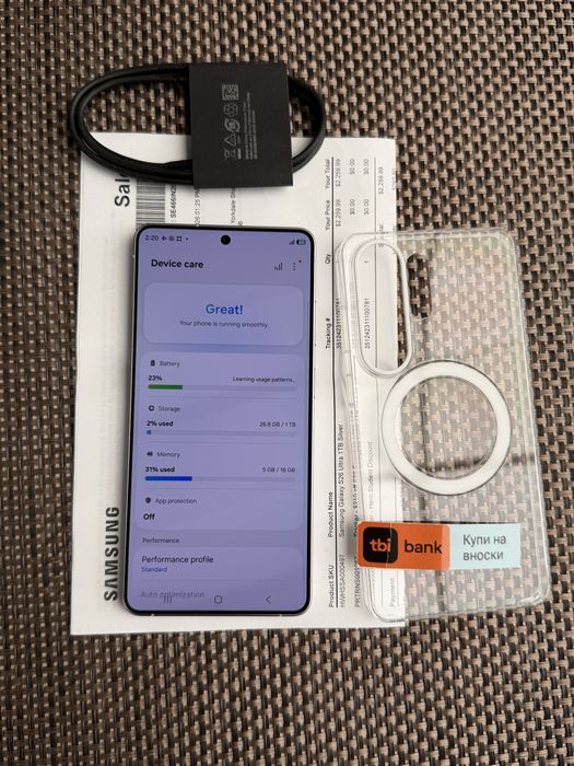 1TB НОВ 40€/м Samsung S26 Ultra Silver самсунг галакси с26 ултра 1000GB