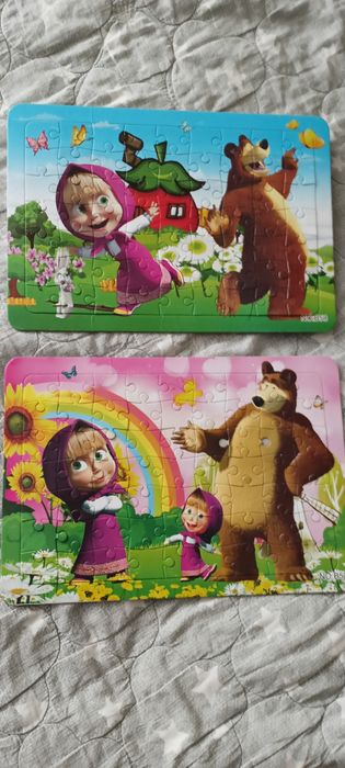 Детские пазлы на картине.