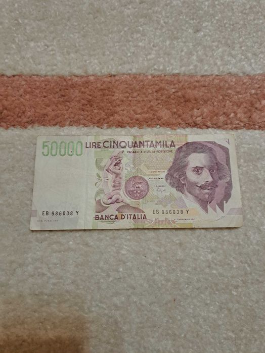 Bancnota 50000 lire Italia