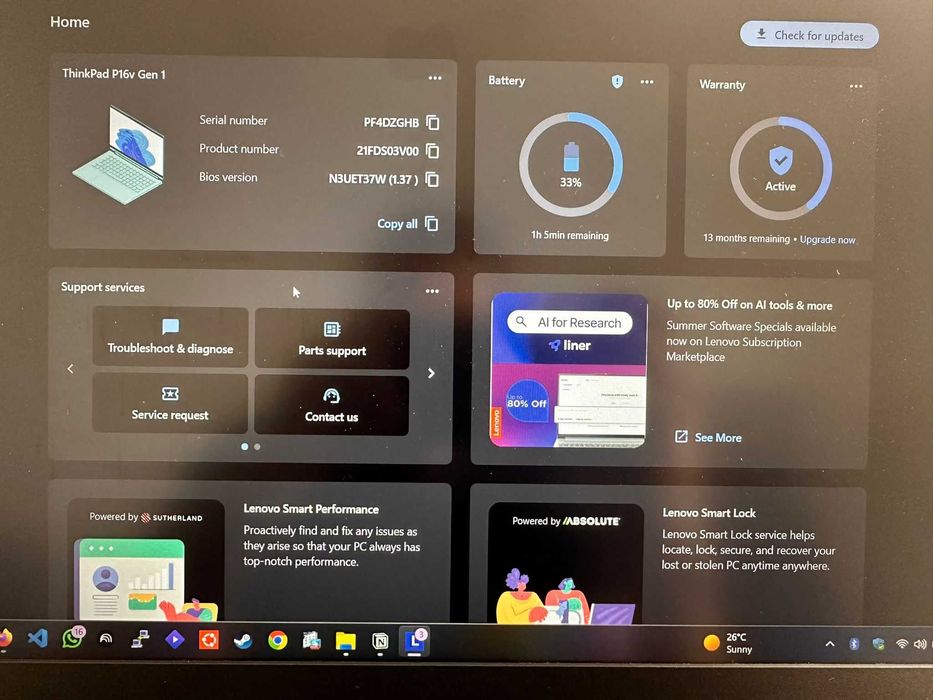 Lenovo ThinkPad P16v i7-13800H • RTX A500 • 64 GB RAM • Garanţie