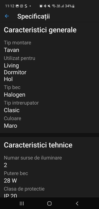 Două spoturi Philipss Hosta, maro patinat