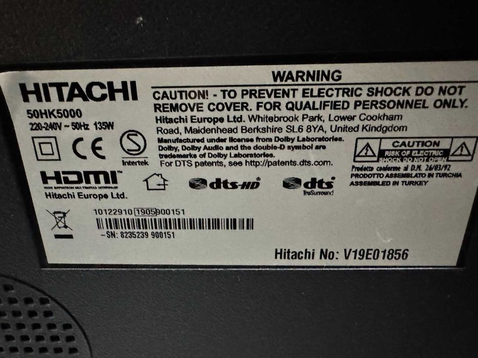 Телевизор Hitachi 50HK5000 50" 4K Smart TV