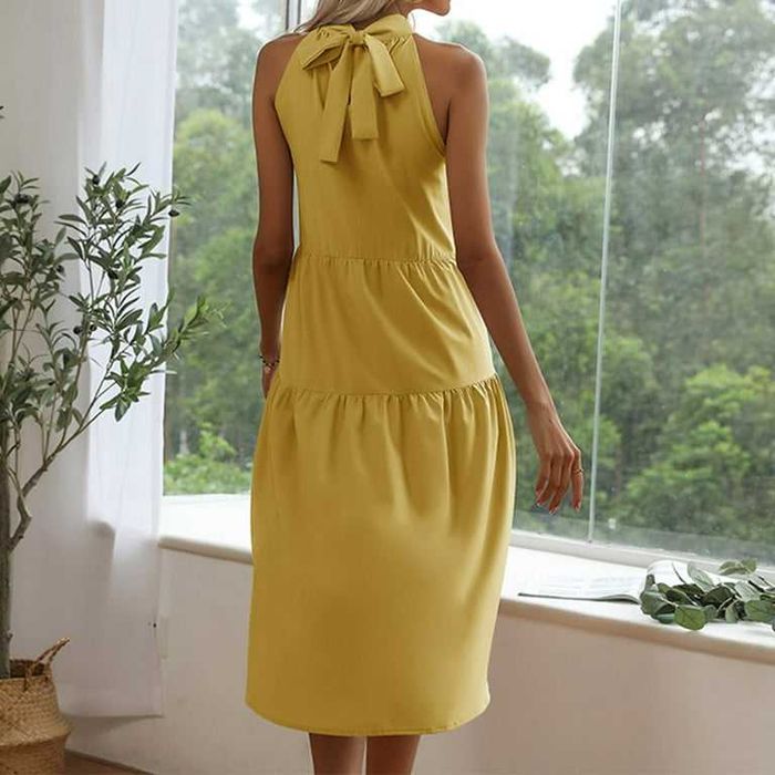 Дълга А образна лятна рокля, размери: S и M.