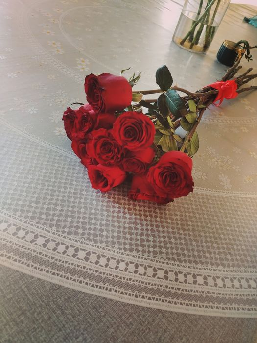 10шт метровый розы