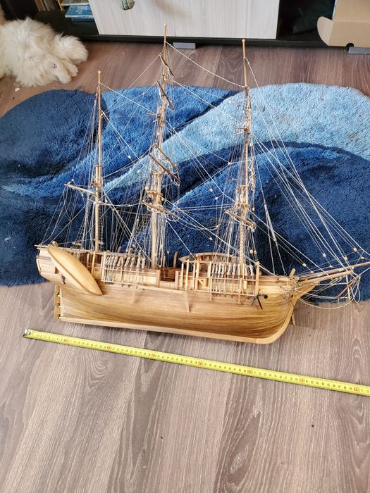 Дървен кораб 70см