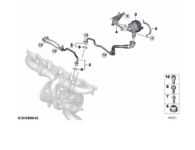 Маркуч Охлаждане Турбо За БМВ Г Серия С Двигател Б58 BMW G Series B58 Engine