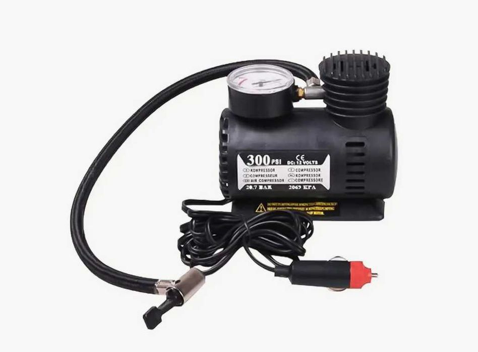 Насос автомобильный компрессорный для авто, лодок, мячей, вело