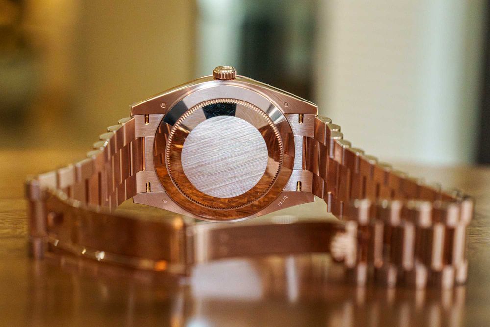 Ceas Rar Rolex Day-Date 40, Eisenkiesel dial, rose gold, full set