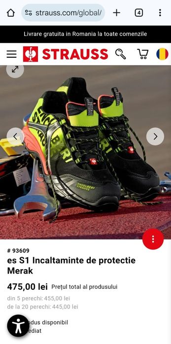 Pantofi Engelbert Strauss S1 marimea 45