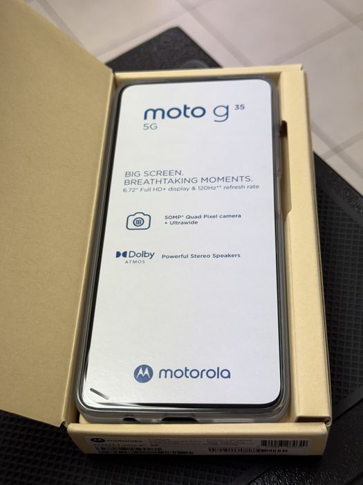 Motorola Moto G35,Leaf Green,Guava Red,Midnight Black,256*ЧистоНов*