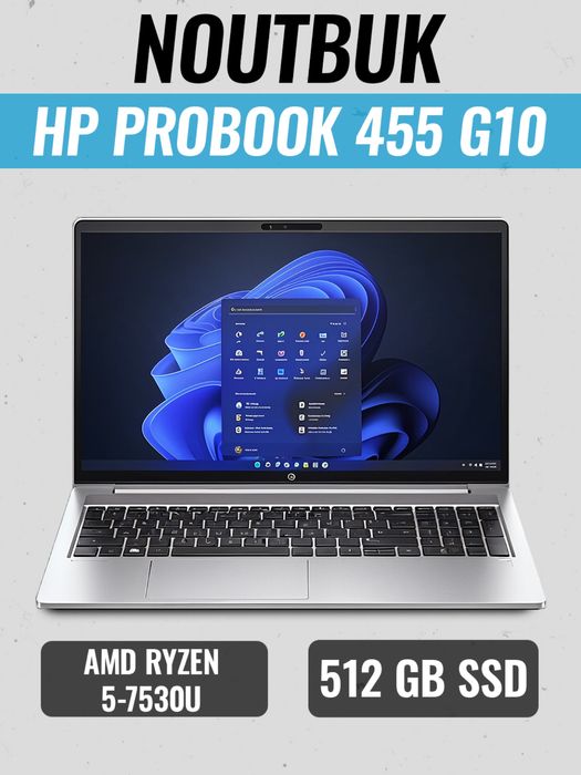HP ProBook 455 G10/Ryzen 5 7530U/8/512