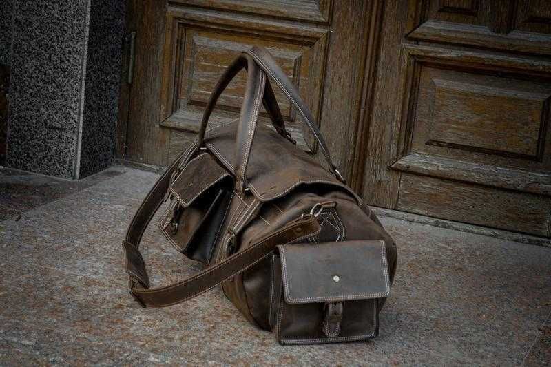 Geantă din piele naturală. Geantă de voiaj. Travel Bag. Gym Bag. Leather Duffel Bag. Geantă de sală