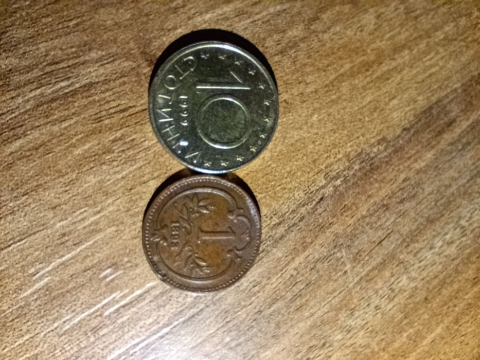 Монета от 1 хелер от 1893 г.