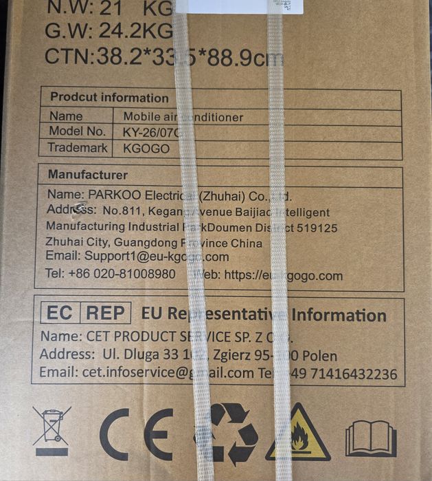 Super pret! Aparat de aer condiționat mobil, 9000 BTU, SIGILAT