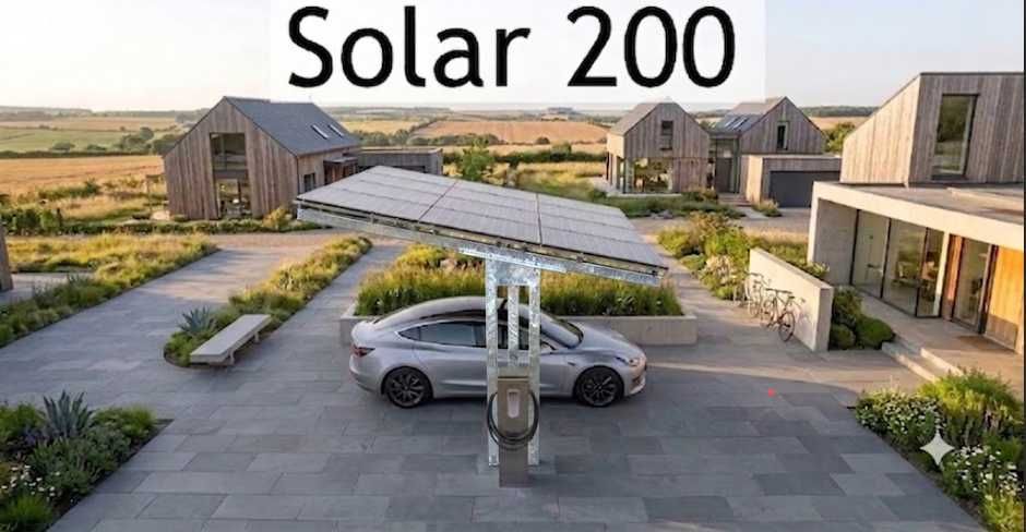 Carport auto zincat model Solar 200
