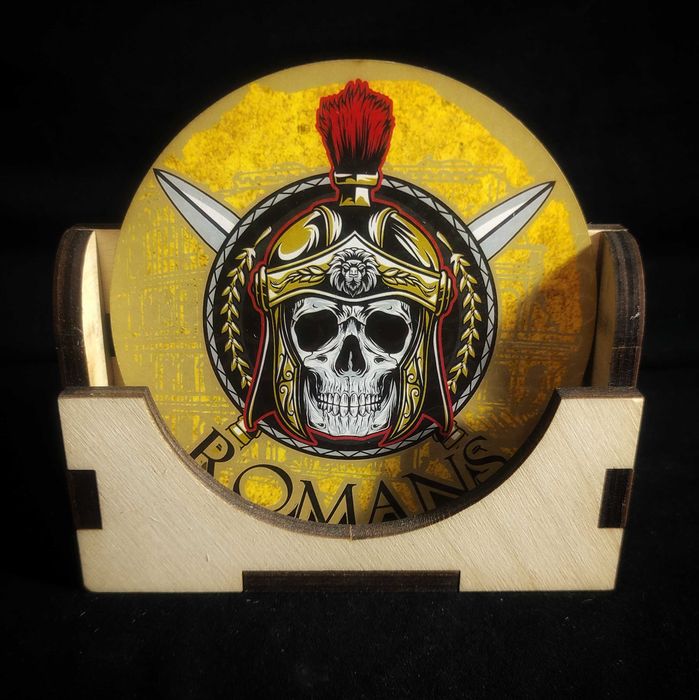 Бирдекели Костеры SKULLS. Подставки под стаканы и кружки. 5 шт.