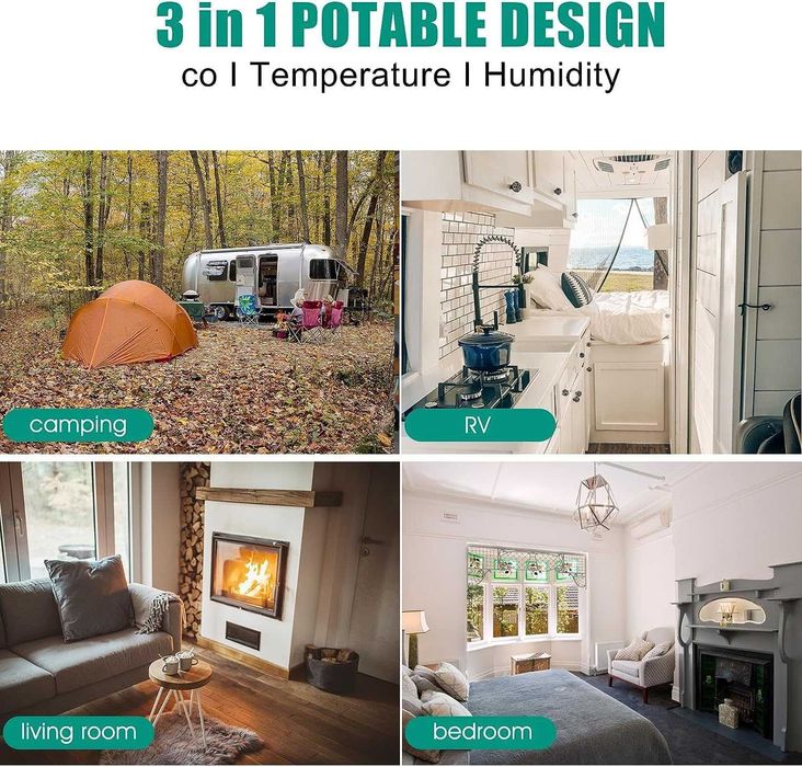 Detector portabil de monoxid de carbon PTH-10D,portocaliu,sigilat