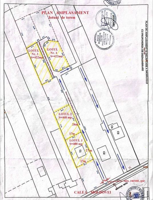 Loturi de teren de vanzare in Bacau,  Calea Moldovei, jud. Bacau