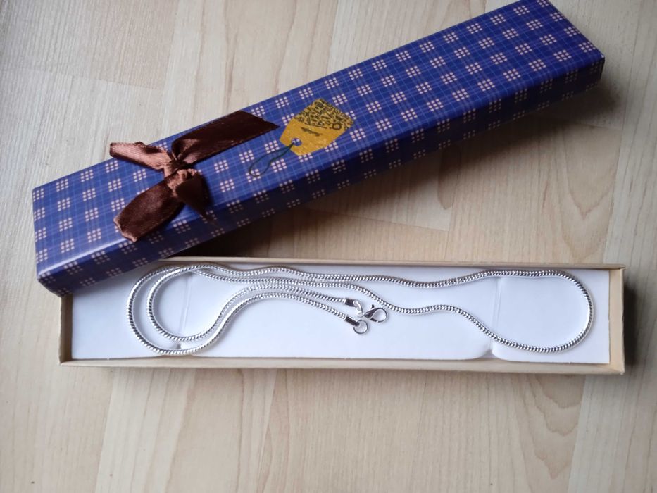 Нов,масивен сребърен мъжки ланец. Сребърна гривна за мъж. В кутия.