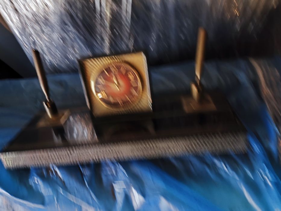 Письменный набор часы