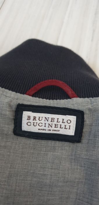 Brunello Cucinelli Leather Jacket НОВО! ОРИГИНАЛ! Мъжко Яке Ест. кожа!