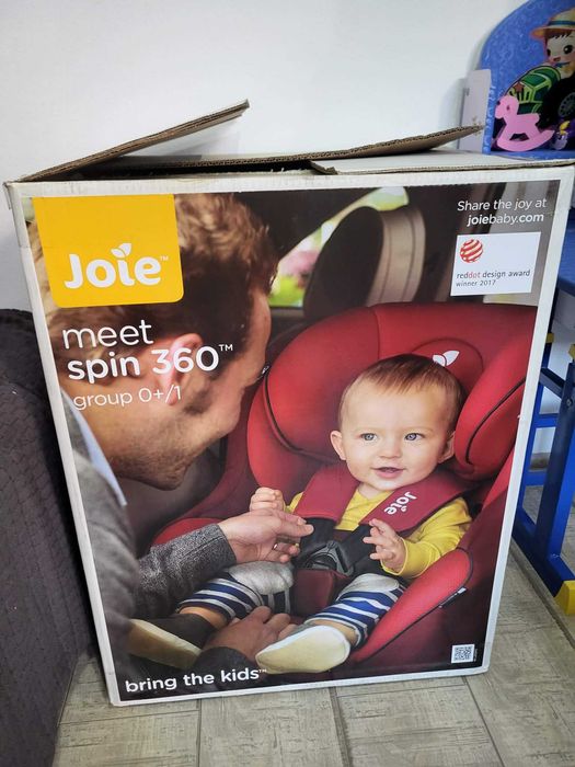 Scaun auto JOIE Spin 360 Merlot C1416AFMER, Isofix, 0-18 kg, rosu