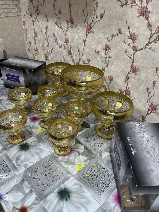 Шикарный сервиз BOHEMIA BOSH Royal Gold