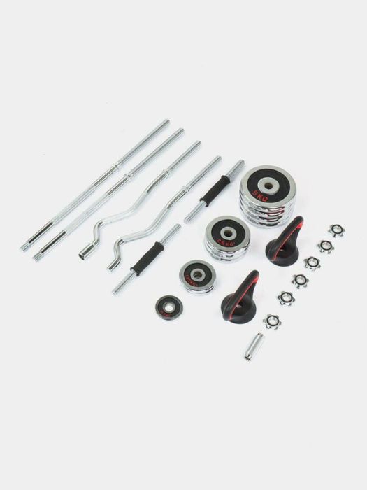 Гантел разборный набор в чемодане никкелний