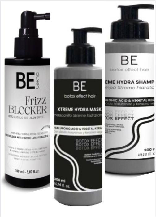 Be Xtreme Hydra Shampoo 300ml /// Be Xtreme Hydra Mask 300ml /// Be Teknic Frizz Blocker Spray 150 ml