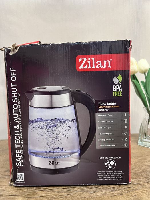 Стъклена електрическа кана Zilan ZLN3963