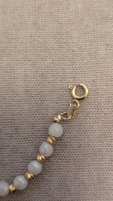 Colier aur 14k și perluțe