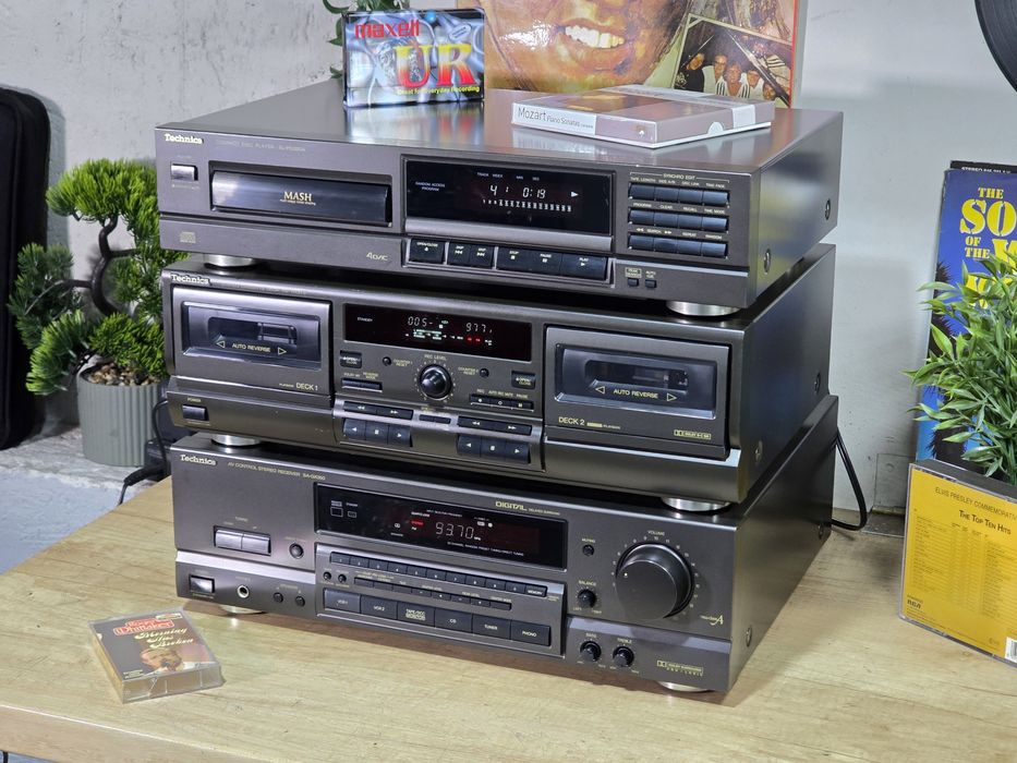 Linie audio TECHNICS, cd-player, dublu deck, amplituner, retro hifi