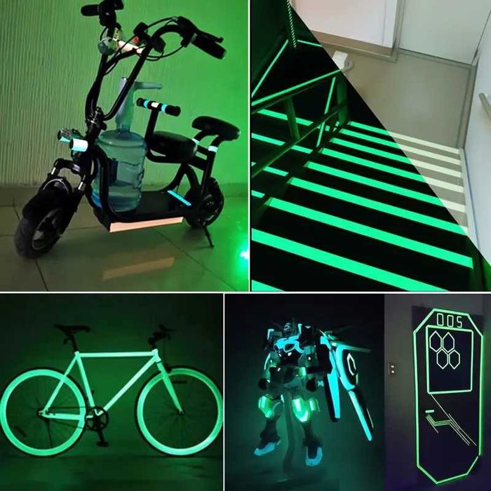 Флуоресцентно тиксо, Светеща в тъмното лента, Самозалепваща се 3м и 5м