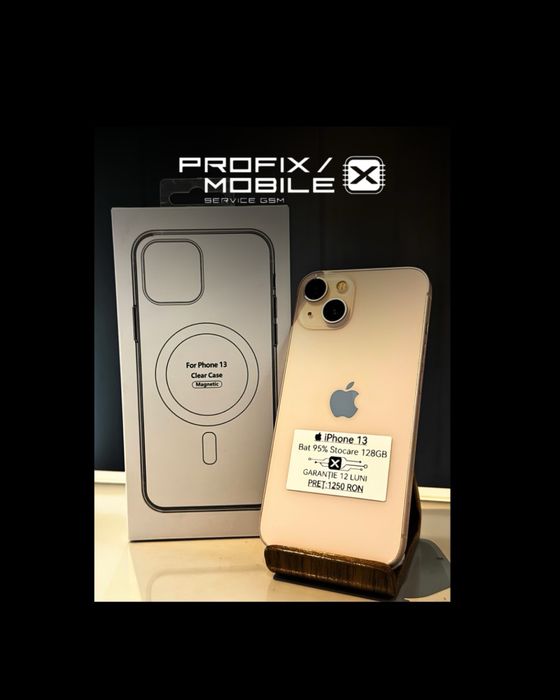 iPhone 13 Pink/Black 128GB Impecabil/Garantie24 luni/ Rate/ Avans 0
