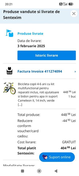 Vând bicicleta copii 4-6 ani