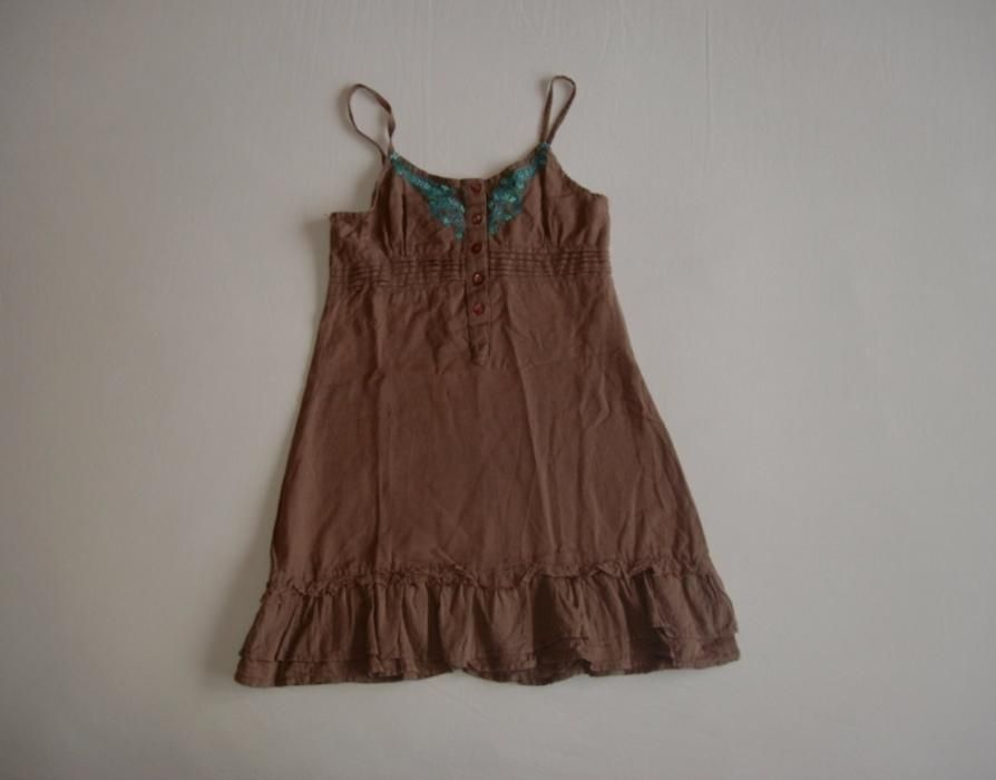 Чудесна ленена рокля за момиче,116/122 см.