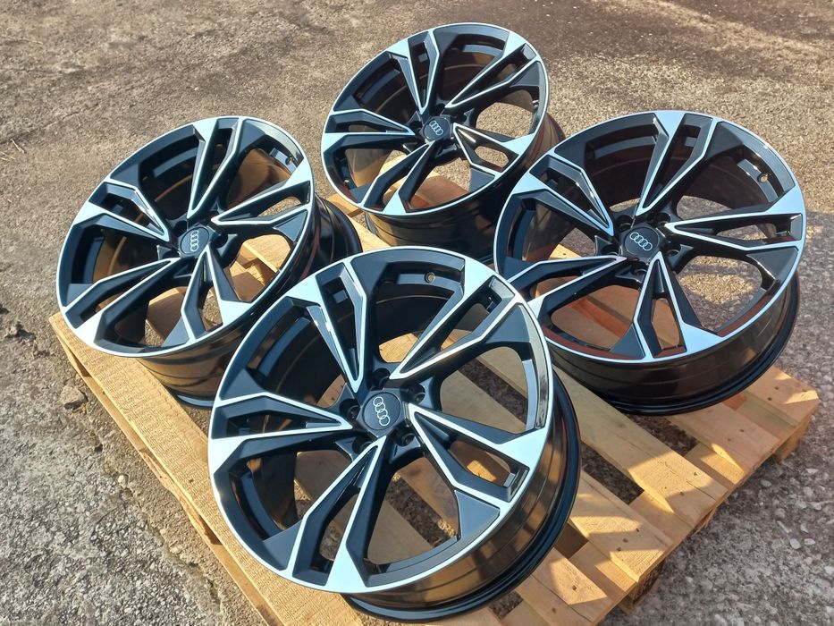 19 Audi RS25 8.5j et35 A4 A5 A6 A7 A8 Q3 Q5 Q7 Black Polish Чисто Нови