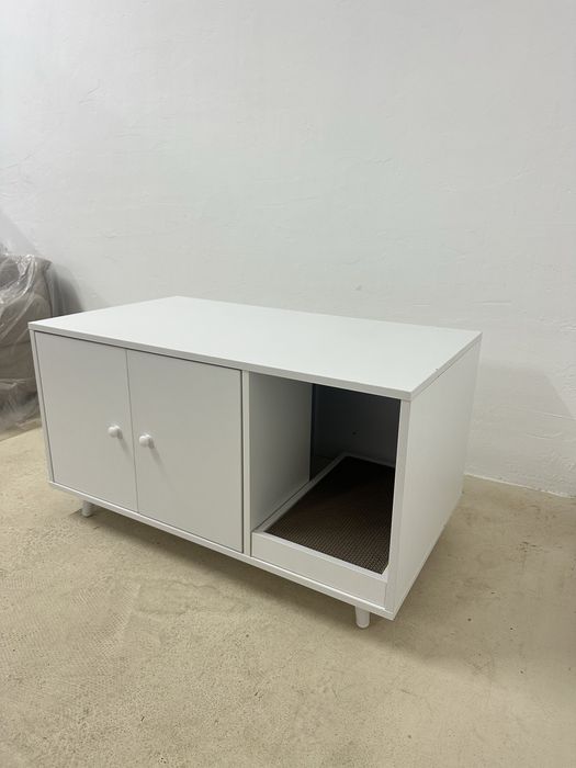 Шкаф за котешката тоалетна с драскалка COSTWAY