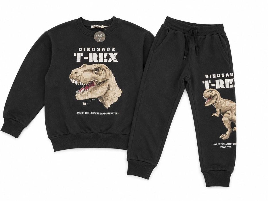 Set trening băieți  T-Rex , 2 piese , negru, Sinsay
