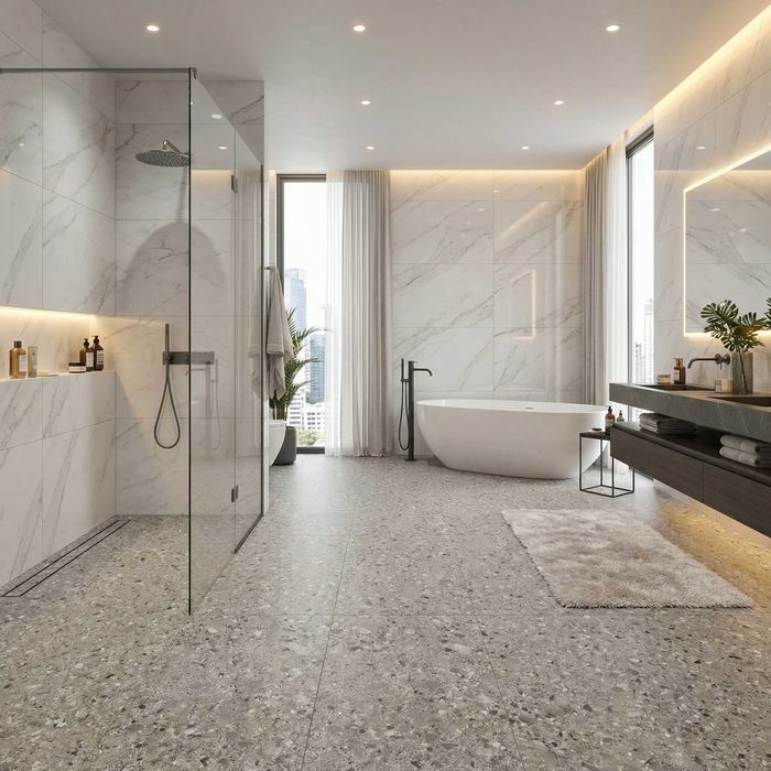 Gresie rectificata Microterazzo Grey F PC 600X1200X8 R Sumat 1L
