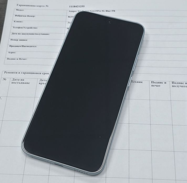 ЧИСТО НОВ 256GB Xiaomi Redmi Note 15 PRO 5G 8GB Гаранция А1 2г. 2028 Black / Черен