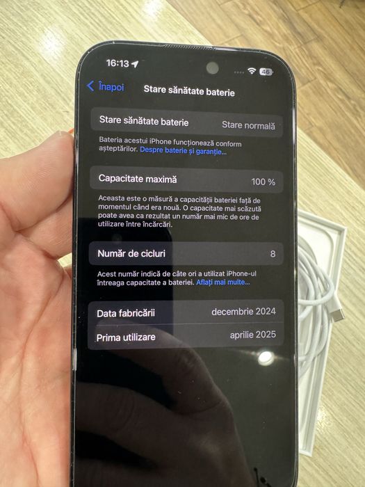 iPhone 16 Pro, 128GB, 5G, black ca nou