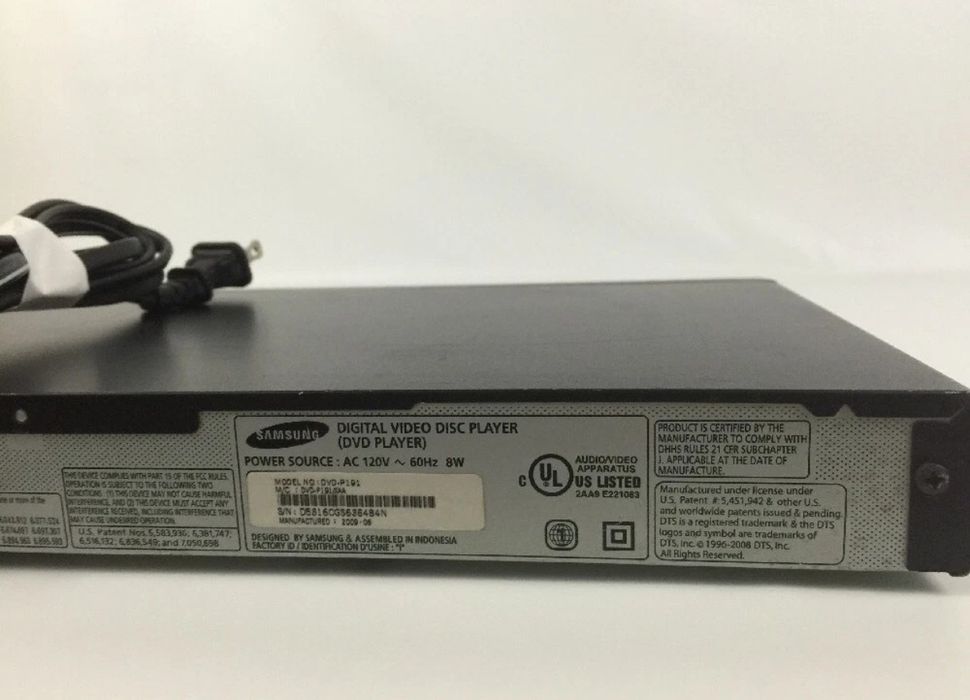 Dvd player Samsung DVD-P191 slim